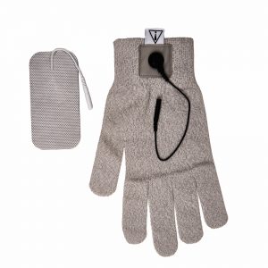 silver conductive garment glove