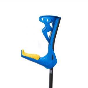 Crutches Blue Yellow